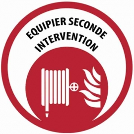 Badge EPI -Equipe Seconde Intervention- rond 55mm avec épingle