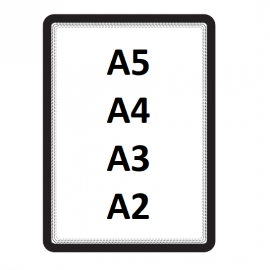 Cadre affichage souple magnétique sans fond A5, A4, A3 et A2