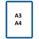 Cadre affichage souple magnétique sans fond A5, A4, A3 et A2