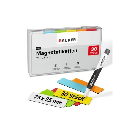 30 étiquettes Scrum Board Magnétiques Effaçables multicolors 75x25mm
