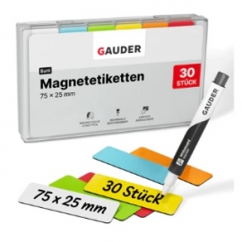 30 étiquettes post-it Scrum Board Magnétiques Effaçables multicolors 75x25mm