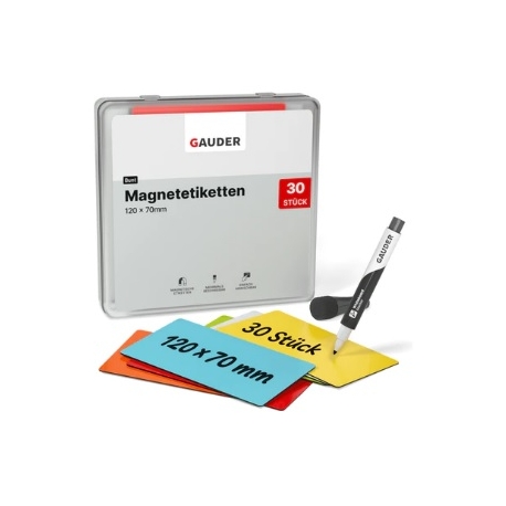 30 étiquettes Scrum Board Magnétiques Effaçables multicolors 120x70mm