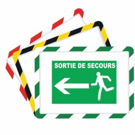 Pochette cadre d'affichage A4 dos totalement magnétique bicolore - Rouge-Blanc ou Noir-Jaune ou Vert-Blanc