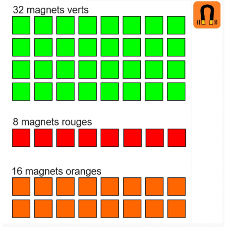 51 Magnets pour Croix sécurité magnétique