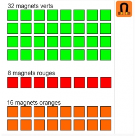 51 Magnets pour Croix sécurité magnétique A3 ou A2