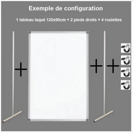 Exemple de configuration 09 - Tableau 120x90 sur pieds avec roulette