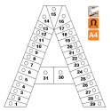 Indicateur Visuel Blanc "A" magnétique, effaçable à sec - A4