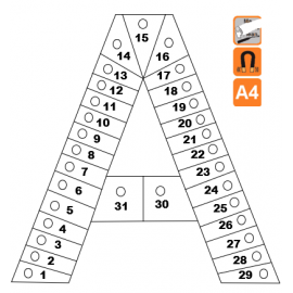 Indicateur Visuel Blanc "A" magnétique, effaçable à sec - A4