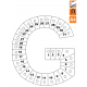 Indicateur Visuel Blanc "G" magnétique, effaçable à sec - A4