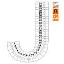Indicateur Visuel Blanc "J" magnétique, effaçable à sec - A4
