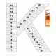 Indicateur Visuel Blanc "K" magnétique, effaçable à sec - A4