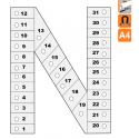 Indicateur Visuel Blanc "N" magnétique, effaçable à sec - A4