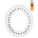 Indicateur Visuel Blanc "O" magnétique, effaçable à sec - A4