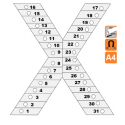 Indicateur Visuel Blanc "X" magnétique, effaçable à sec - A4