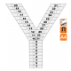 Indicateur Visuel Blanc "Y" magnétique, effaçable à sec - A4