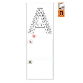 Indicateur Visuel "A" magnétique, effaçable à sec