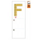 Indicateur Visuel "F" magnétique, effaçable à sec