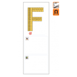 Indicateur Visuel "F" magnétique, effaçable à sec