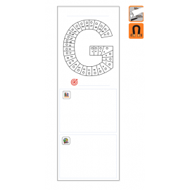 Indicateur Visuel "G" magnétique, effaçable à sec