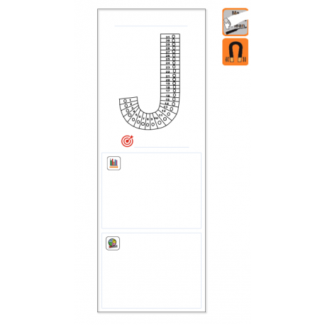 Indicateur Visuel "J" magnétique, effaçable à sec
