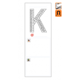 Indicateur Visuel "K" magnétique, effaçable à sec