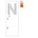 Indicateur Visuel "N" magnétique, effaçable à sec