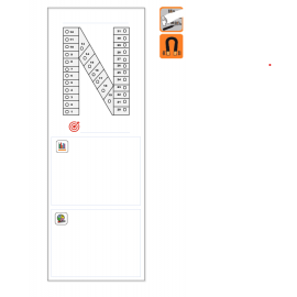 Indicateur Visuel "N" magnétique, effaçable à sec
