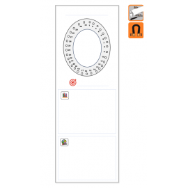 Indicateur Visuel "O" magnétique, effaçable à sec