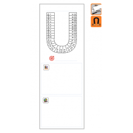Indicateur Visuel "U" magnétique, effaçable à sec