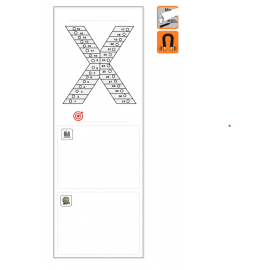 Indicateur Visuel "X" magnétique, effaçable à sec