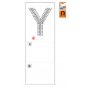Indicateur Visuel "Y" magnétique, effaçable à sec