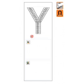 Indicateur Visuel "Y" magnétique, effaçable à sec