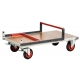 Chariot FIMM dossier repliable 1000x600mm plateau médium roues CC 400 kg