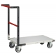 Chariot FIMM dossier fixe 850x500mm plateau mélaminé roues TPE 250kg