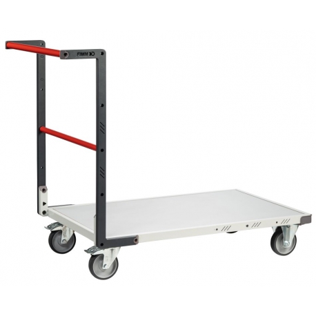 Chariot FIMM dossier fixe 1000x600mm plateau mélaminé roues TPE 250kg