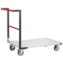 Chariot FIMM dossier fixe 1000x600mm plateau mélaminé roues TPE 250kg