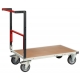 Chariot FIMM dos repliable 1000x600mm plateau mélaminé roues TPE 250kg