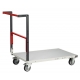 Chariot FIMM dos repliable 1000x600mm plateau mélaminé roues TPE 250kg