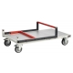 Chariot FIMM dos repliable 1000x600mm plateau mélaminé roues TPE 250kg