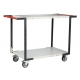 Servante FIMM 250kg, 2 plateaux mélaminé, 2 poignées, 1000x600mm, roues TPE,