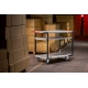 Servante FIMM 250kg, 3 plateaux mélaminé, 2 poignées, 1000x600mm, roues TPE,