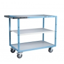 Servante FIMM 250 kg 3 plateaux 1000x600mm mélaminé mécanosoudé