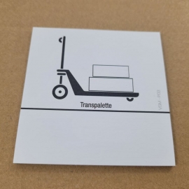 VSM - Picto TRANSPALETTE - bloc 25 feuillets repositionnables