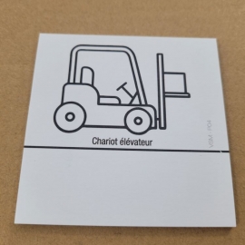 VSM - Picto CHARIOT ELEVATEUR - bloc 25 feuillets repositionnables