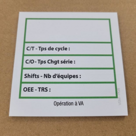 VSM - Picto OPE à VA - bloc 25 feuillets repositionnables