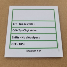 VSM - Picto OPE à VA - bloc 25 feuillets repositionnables