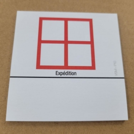 VSM - Picto EXPEDITION - bloc 25 feuillets repositionnables