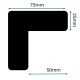  Angle Arrondi 75x75x25mm- Marquage au sol