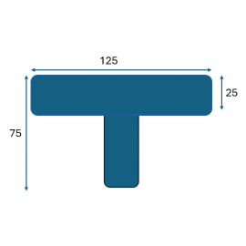 13 T Arrondis 125x75x25mm - Marquage au sol