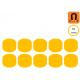 1 Lot de 10 aimants Orange - Diamètre 10mm